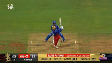 M25: MI vs RCB – Rajat Patidar Six