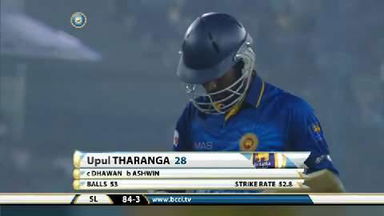1ST ODI: IND vs SL – Upul Tharanga Wicket