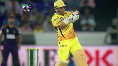 M1: KKR vs CSK –  MS Dhoni Six