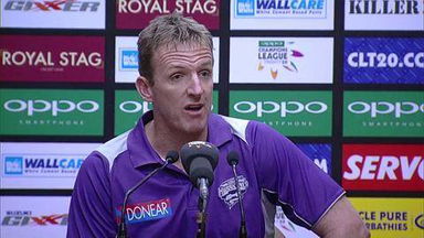 CLT20 2014 M2: KXIP vs HOB  –   Press Conference – Damien Wright