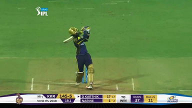 M37: MI vs KKR – Dinesh Karthik Six