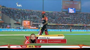 M11: SRH vs RCB –  Moeen Ali Wicket