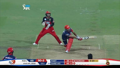 M19: RCB vs DD – Shreyas Iyer Six