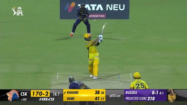 M33: KKR vs CSK – Ajinkya Rahane Six