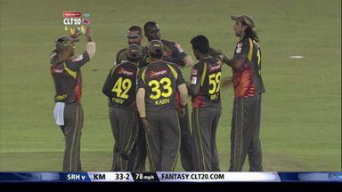 Q2: SRH vs KM – Shehan Jayasuriya c Patel b Sammy