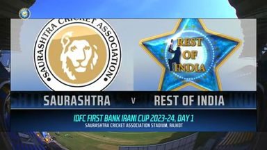 Z R IRANI CUP 2023/24, Saurashtra vs Rest of India, Day 1: Match Highlights