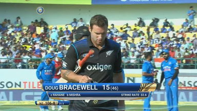 IND vs NZ 2016, 1st ODI: Doug Bracewell Wicket