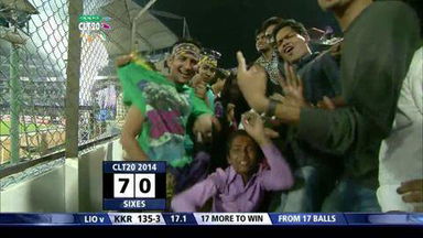 M7: KKR vs LIO –  Yusuf Pathan Six