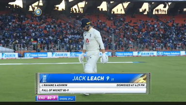 IND vs ENG 2021, 3rd Test, Day 2: Jack Leach Wicket