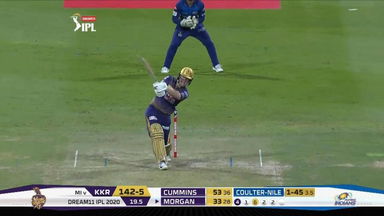 M32: MI vs KKR – Eoin Morgan Six