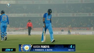 IND vs SL 2023, 3RD T20I: Hardik Pandya  Wicket