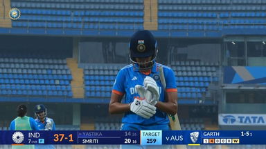 IND-W vs AUS-W 2023-24, 2nd ODI: Yastika Bhatia Wicket