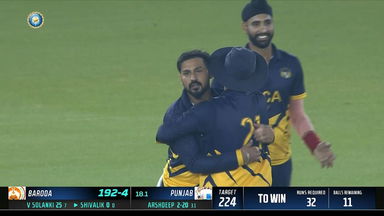 SMAT 2023 Final, Punjab vs Baroda: Fall of Wickets