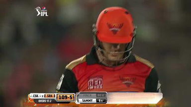M17: SRH vs CSK –  Aaron Finch Wicket
