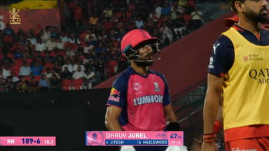 IPL 2025 M42: RCB vs RR - Dhruv Jurel Wicket