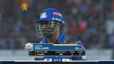 M35: GL vs MI – Kieron Pollard Wicket