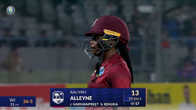 IND-W vs WI-W 2024, 1st ODI: Aaliyah Alleyne Wicket