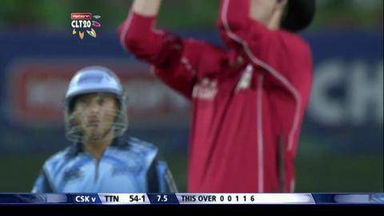 CLT20 2013 M3: CSK vs TTN  –  Henry Davids 52