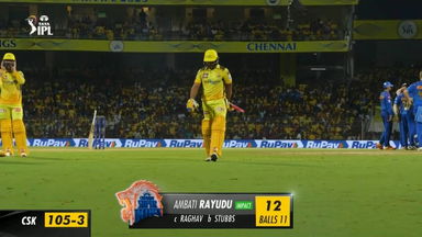 M49: CSK vs MI –  Ambati Rayudu  Wicket