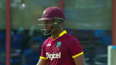 1ST T20I: IND vs WI – Evin Lewis Six