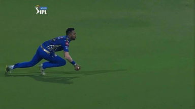 Krunal Pandya's brilliant running catch