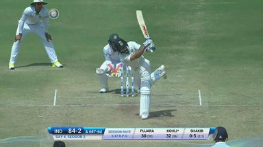 IND vs BAN 2017 - 1st Test day 4 : Virat Kohli six