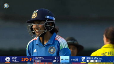 IND-W vs AUS-W 2025, 2nd ODI: Sneh Rana Wicket