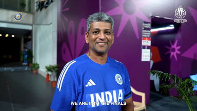 Head Coach Amol Muzumdar reacts to the historic win