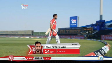M53: CSK vs KXIP – Mandeep Singh Wicket
