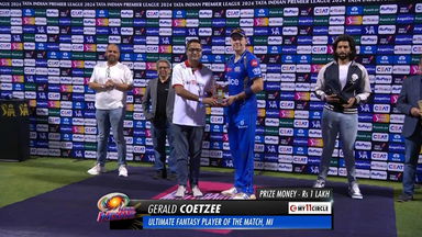 M20: MI vs DC – My11Circle Ultimate Fantasy Player of the Match – Gerald Coetzee