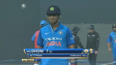 IND vs SL 2017, 2nd ODI: MS Dhoni Wicket