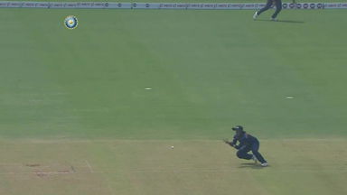 A fine low catch, courtesy Deepti Sharma