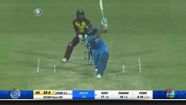 IND vs WI 2018, 2nd T20I: Rohit Sharma Six