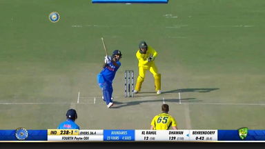 IND vs AUS 2019, 4th ODI: Shikhar Dhawan Six