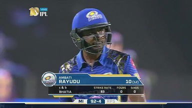 M2: RPS vs MI – Ambati Rayudu Wicket