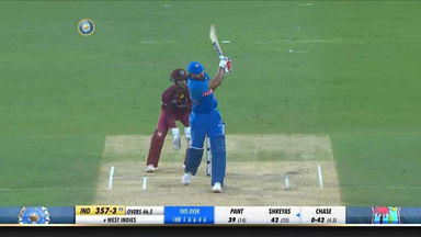IND vs WI 2019, 2nd ODI: Shreyas Iyer Six