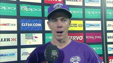CLT20 2014 M21: KKR vs HOB  –   Interview – Xavier Doherty