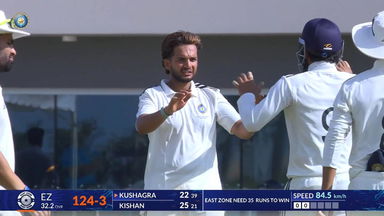 Duleep Trophy 2026 SF1, CZ vs EZ: East Zone 2nd Innings Fall of Wickets