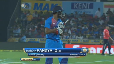 IND vs ENG 2017, 2nd T20I : Hardik Pandya Wicket