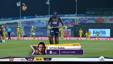 M21: KKR vs CSK – Nitish Rana Wicket