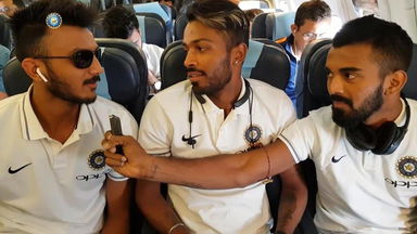 In-flight entertainment courtesy Team India