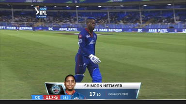 Q2: KKR vs DC – Shimron Hetmyer Wicket