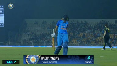 IND-W vs AUS-W 2022, 3RD T20I: Radha Yadav Wicket