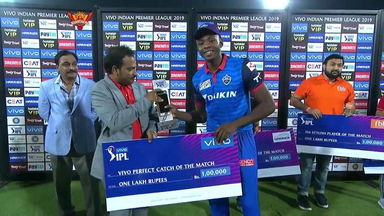 M30: SRH vs DC – VIVO Perfect Catch of the Match – Kagiso Rabada