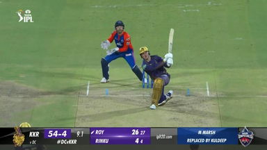 M28: DC vs KKR – Jason Roy Six