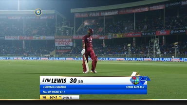IND vs WI 2019, 2nd ODI: Evin Lewis Wicket
