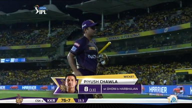 M23: CSK vs KKR – Piyush Chawla Wicket