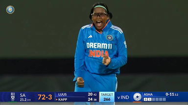 Flight, spin, 'Kapp'ture: Debutant Asha Sobhana's maiden ODI wicket