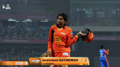 Wicket: Match 4, Delhi Capitals vs Gujarat Giants, WPL 2026: Rajeshwari Gayakwad Wicket