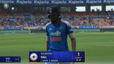 IND vs WI 2026, 3rd ODI: Shubman Gill Wicket